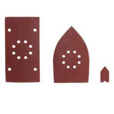assortiment 30 abrasifs pour EMS180RV (10 x 1/3 feuille + 10 triangles + 10 doigts, grain 80 / 100 / 120) | e-bricolage