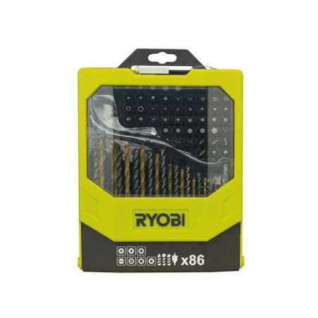 Coffret perçage vissage 86 accessoires Ryobi RAK86MIXC | e-bricolage