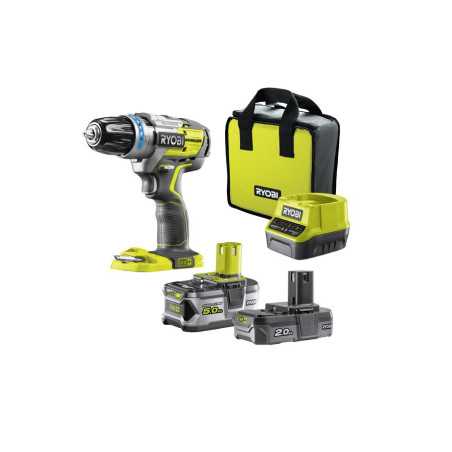 Perceuse visseuse à percussion brushless 18V R18PDBL-252S RYOBI | e-bricolage