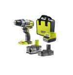 Perceuse visseuse à percussion brushless 18V R18PDBL-252S RYOBI | e-bricolage