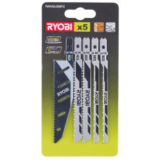 Coffret 5 lames baïonnette pour scie sauteuse Ryobi RAK05JSBFC | e-bricolage