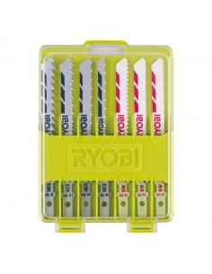 Coffret de 10 lames baïonnette pour scie sauteuse RYOBI RAK10JSB | e-bricolage