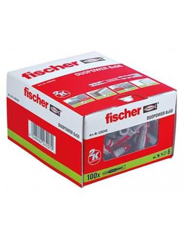 Fischer Cheville FISCHER, DUOPOWER 10x50, Boîte de 50