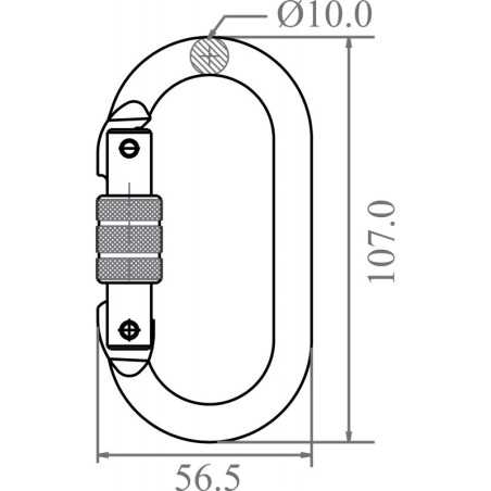 Mousqueton acier à verrouillage à vis Kratos safety FA5010117 | e-bricolage