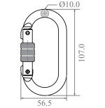 Mousqueton acier à verrouillage à vis Kratos safety FA5010117 | e-bricolage