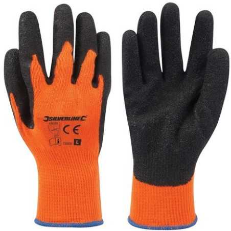 Gants haute visibilité orange Silverline 736809 | e-bricolage