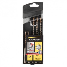 DIAGER Coffret 5 forets béton Booster compatible SDS+ 115C | e-bricolage