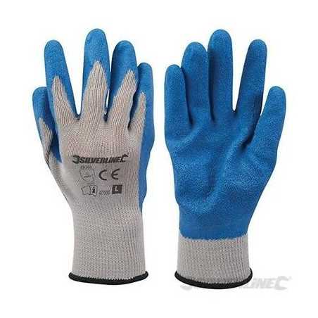 Gants De Maçon Enduction Latex L10 Silverline 427550 | e-bricolage