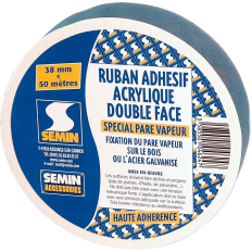 SEMIN RUBAN DOUBLE FACE ACRYLIQUE PARE VAPEUR SP38 | e-bricolage
