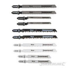 Silverline Lot de 10 lames bois et métal pour scie sauteuse | e-bricolage