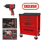 Servante Racing 5 tiroirs de 184 Outils KS TOOLS + Boulonneuse pneumatique | e-bricolage