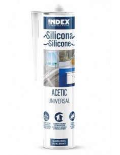 INDEX Silicones Silicone acétique universel polyvalent (280 ml. (Negro) 12 pièces.) SIUNIN280