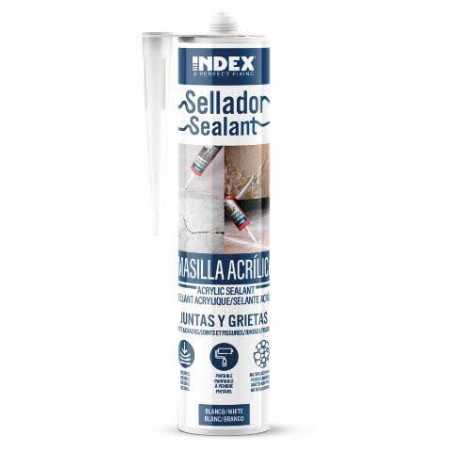 INDEX Silicones Scellant acrylique professionnel pour joints et fissures (280 ml. (Blanco) 12 pièces.) SEACRB280 | e-bricolage