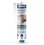 INDEX Silicones Scellant acrylique professionnel pour joints et fissures (280 ml. (Blanco) 12 pièces.) SEACRB280 | e-bricolage