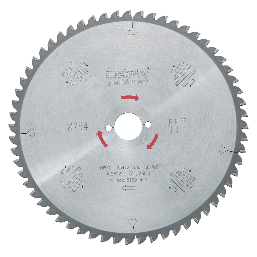 Lame de scie à onglets et radiale - "Precision cut" 254 mm 60 dents | e-bricolage